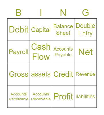 Accountant review Bingo Card