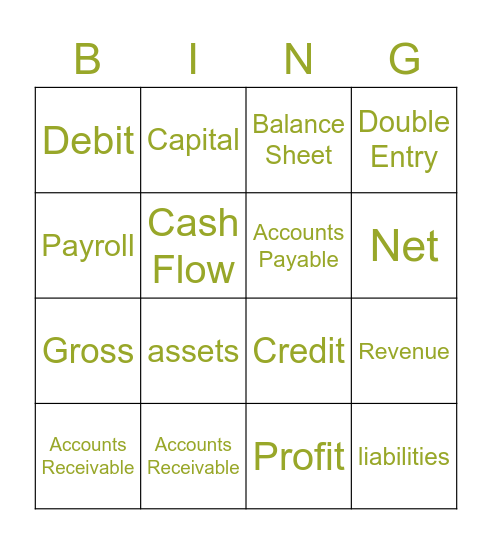 Accountant review Bingo Card