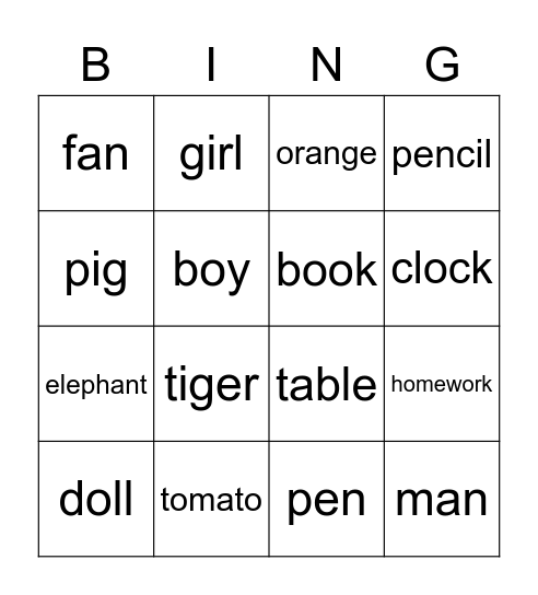 Bingo Card