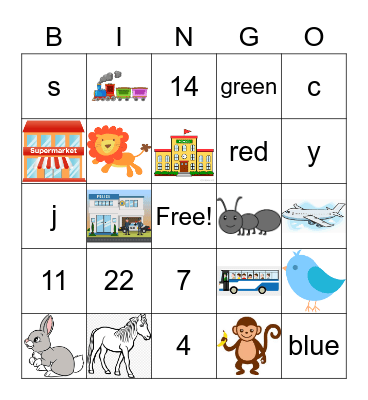 Review 3rd graders Bingo Card