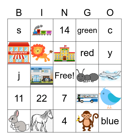 Review 3rd graders Bingo Card