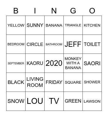 B-B-B-BINGO Card