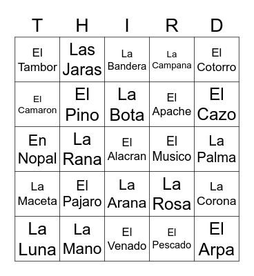 Loteria Bingo Card