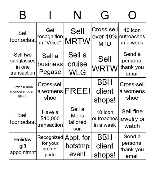 Cha Ching Go Bingo Card