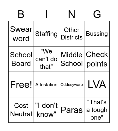 HYBRID BING Bingo Card