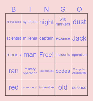 Reading Bingo Card