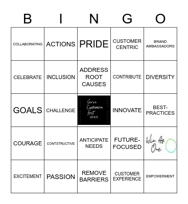 CSW 2020 Bingo Card