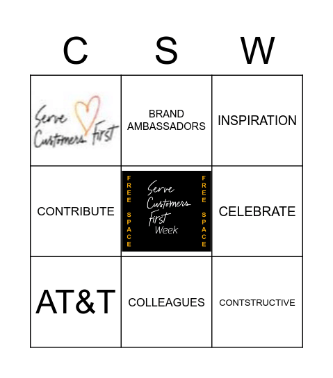 CSW 2020 - 25 Square Bingo Card