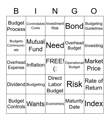 BINGOMICS Bingo Card