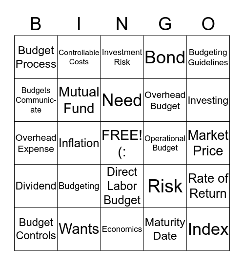 BINGOMICS Bingo Card