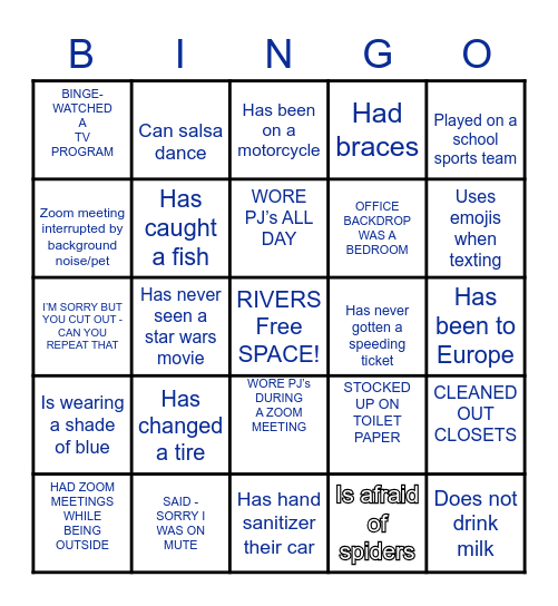 Find Someone Who.... Bingo Card