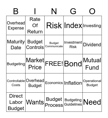 BINGOMICS Bingo Card