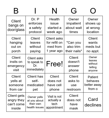 COVID BINGO Card