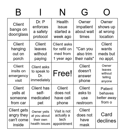 COVID BINGO Card