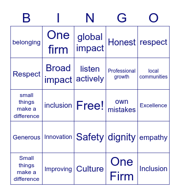 Culture Bingo Card