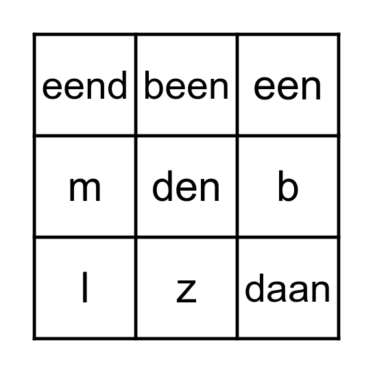 LETTERBINGO - GROEP 3 Bingo Card