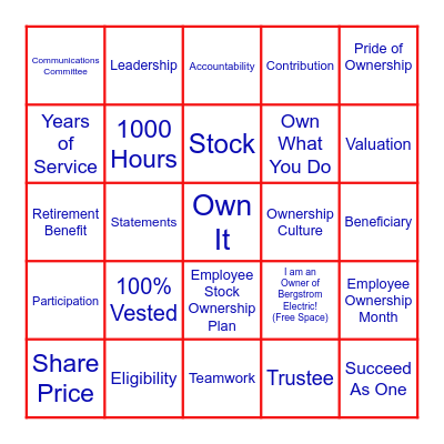 ESOP BINGO Card