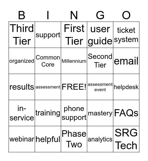 IMPROVE Bingo Card