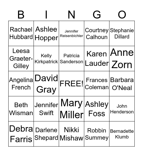 VIP BINGO Card