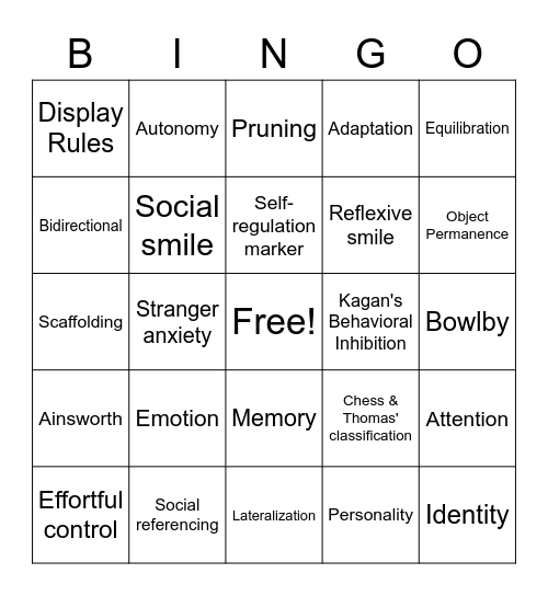 HDFS 1500 9.24.20 Bingo Card