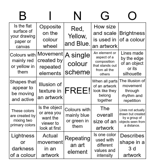 CHICKEN WING BINGO Card