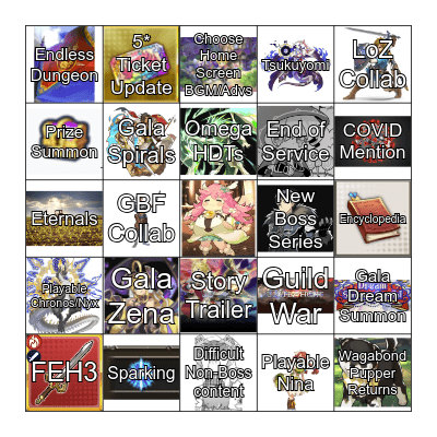 DL 2nd Anni Digest Bingo Card