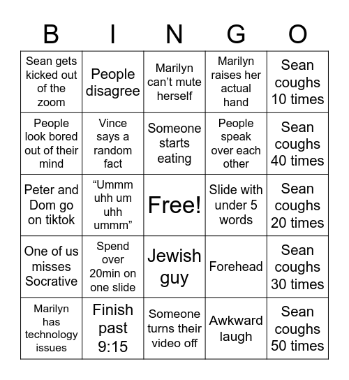 FILM Bingo Card