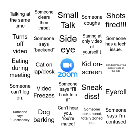 ZOOM BINGO Card