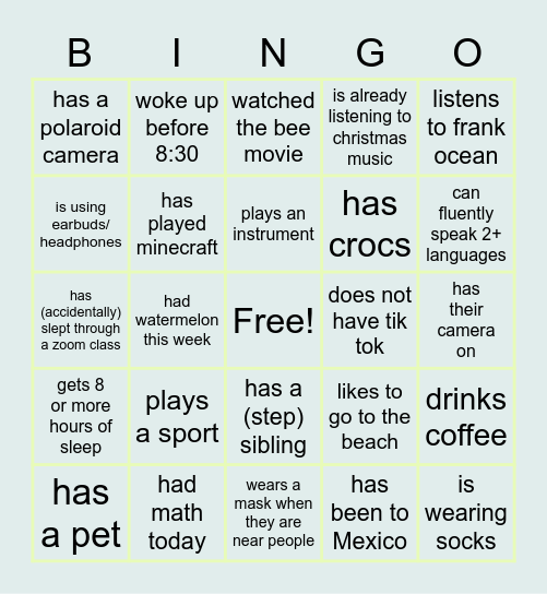 Christian AG Bingo Card