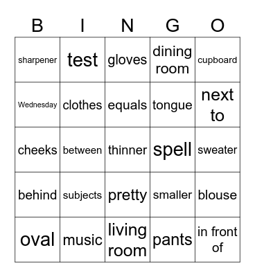 P3 Bingo for Friday Bingo Card