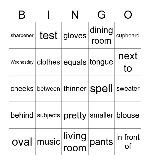 P3 Bingo for Friday Bingo Card