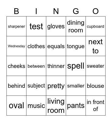 P3 Bingo for Friday Bingo Card