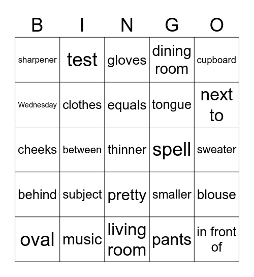 P3 Bingo for Friday Bingo Card