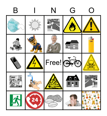 Safety Bingo Card