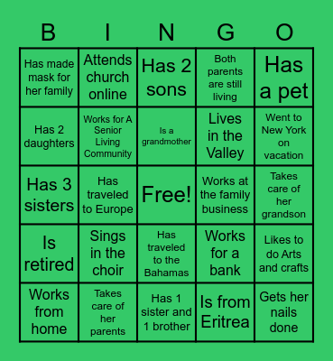 Girlfriend Check-In Bingo Card