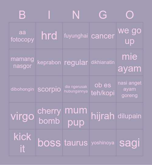 Jn Bingo Card