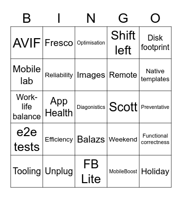 Surupa AMA Buzzword Bingo Card