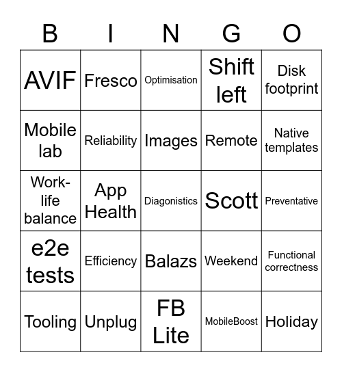 Surupa AMA Buzzword Bingo Card