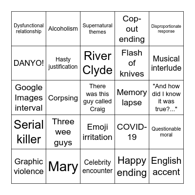 Limmy Improv Bingo! Bingo Card