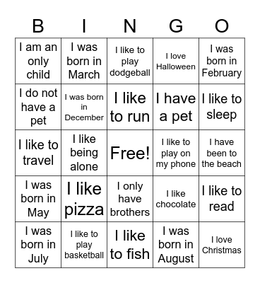 Bingo Card