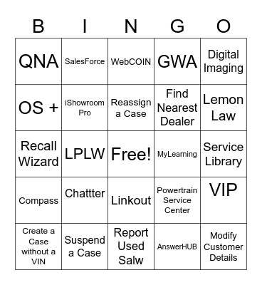 Buzzword Bingo Card