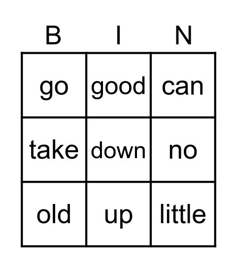 Lesson 48 Bingo/Lotto Game Bingo Card