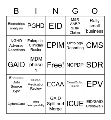 PI-04 BINGO! Bingo Card