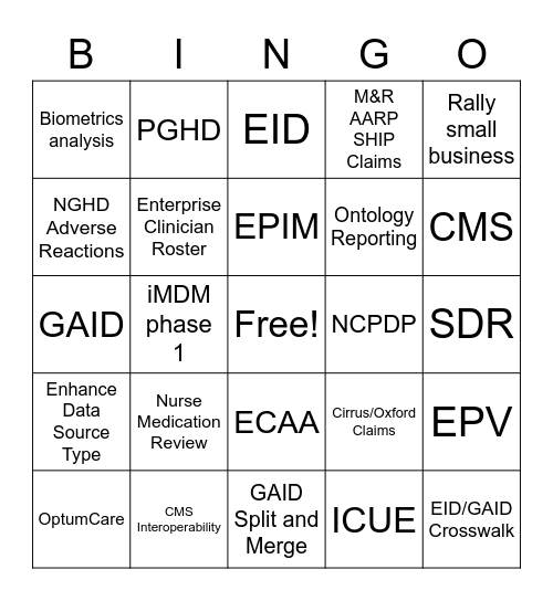 PI-04 BINGO! Bingo Card