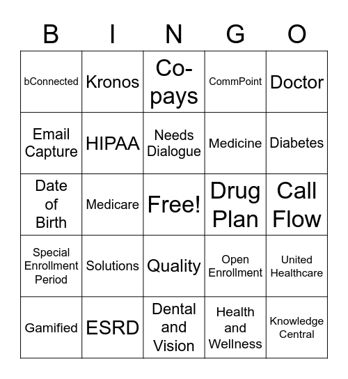 United Bingo Card