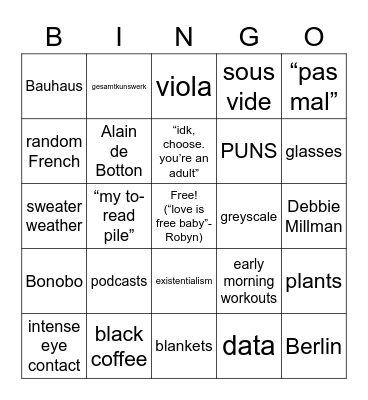 @urban.citrus Bingo Card