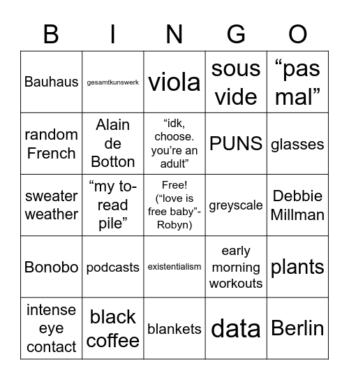 @urban.citrus Bingo Card