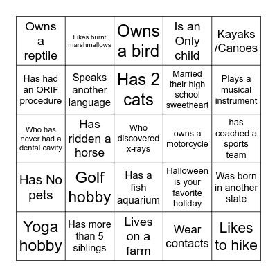 How well do you know your Coworkers? Bingo Card