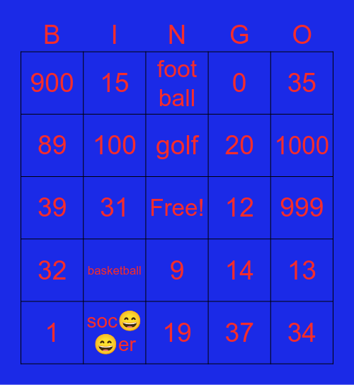 brady Bingo Card