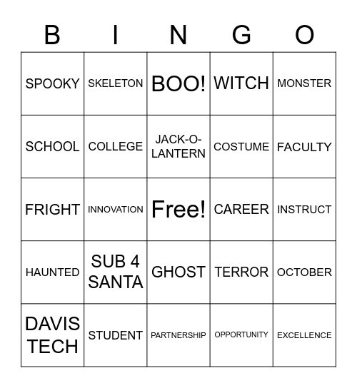 VIRTUAL BINGO Card